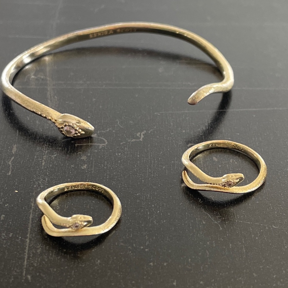 Kendra Scott Snake Bracelet and 2 Rings